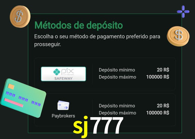 O cassino sj777 oferece uma grande variedade de métodos de pagamento